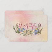 Trouw Bloemstuk Boeket RSVP Kaart (Voorkant / Achterkant)