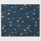 Trouw Blue Gold Vlinders Cadeaupapier (Vlak)