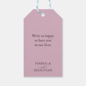 Trouw Blush Roze Lavendel Touch Cadeaulabel (Achterkant)