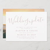 Trouw Blush Roze Wijziging van datum uitstel Save The Date (Voorkant / Achterkant)