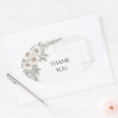 Trouw 'Blush White Rose Tartan' Dank Je Sticker (Envelop)