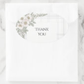 Trouw 'Blush White Rose Tartan' Dank Je Sticker (Tas)