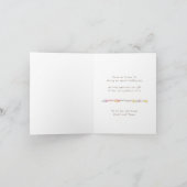 Trouw boho bloemenmeisje bedankkaartje bedankkaart (Binnen)