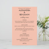 Trouw Botanisch Vintage | Perzik Elegant Menu (Staand voorkant)