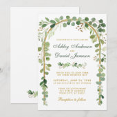 Trouw Botanische Eucalyptus Groen Gouden Boog W Kaart (Voorkant / Achterkant)