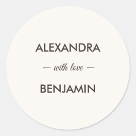 Trouw Botanische Vintage | Elegante Afsluitaccent Ronde Sticker
