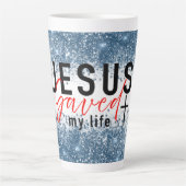 Trouw brouwsel: Jezus redde mijn leven Latte Mok (Voorkant)