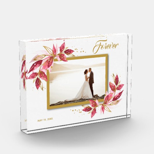 Trouw Bruid en Bruidegom Aangepast Fotoblokken (Links)