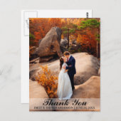 Trouw Bruid en Bruidegom Bedankt Foto Ansichtkaart Briefkaart (Voorkant / Achterkant)