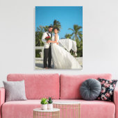 Trouw bruid en bruidegom foto met details canvas afdruk (Insitu (Woonkamer))