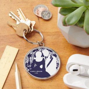 Trouw Bruid en Bruidegom kies Kleur Sleutelhanger