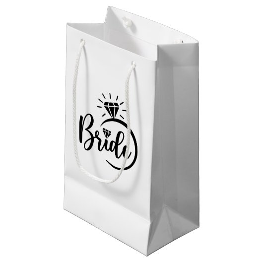 Trouw Bruid Geschenk Tas Klein Cadeauzakje (Voorkant Gekanteld)