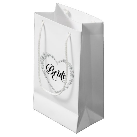 Trouw Bruid Geschenk Tas Klein Cadeauzakje (Voorkant Gekanteld)