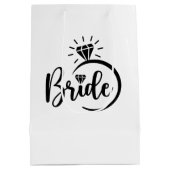 Trouw Bruid Geschenk Tas Medium Cadeauzakje (Achterkant)