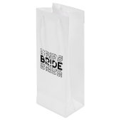 Trouw Bruid Geschenk Tas Wijn Cadeautas (Achterkant Gekanteld)