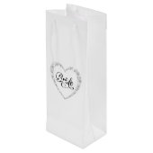 Trouw Bruid Geschenk Tas Wijn Cadeautas (Achterkant Gekanteld)