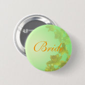 trouw bruid knop, gele tulp bloemen ronde button 5,7 cm (Voorkant /achterkant)