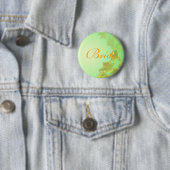 trouw bruid knop, gele tulp bloemen ronde button 5,7 cm (In situ)