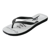 Trouw Bruid Slippers Persoonlijke Datum Naam Teenslippers (Schuin)
