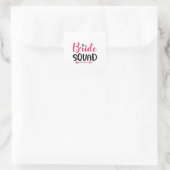 Trouw Bruid Squad Vierkante Sticker (Tas)