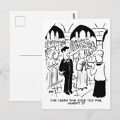 Trouw - Bruidegom Grap Cartoon Briefkaart (Voorkant / Achterkant)