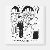 Trouw - Bruidegom Praktische Grap Cartoon Magneet (Voorkant)