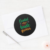 Trouw Bruidsbemanning Bruidegom Ronde Sticker (Envelop)