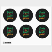 Trouw Bruidsbemanning Bruidegom Ronde Sticker (Vel)