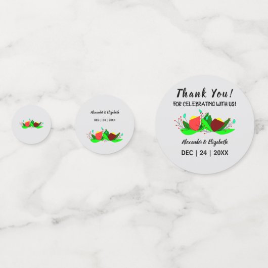 Trouw Bruidsfeest Confetti Liefdesvogel (Achterkanten)