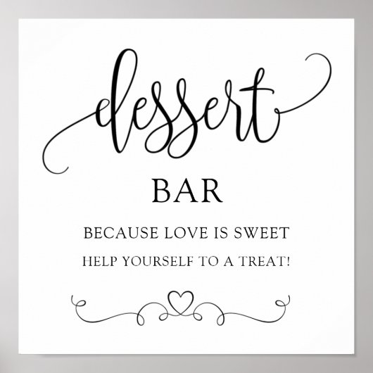 Trouw/ Bruidsfeest Dessert Bord  Poster (Voorkant)