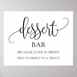 Trouw/ Bruidsfeest Dessertbord Sign  Poster