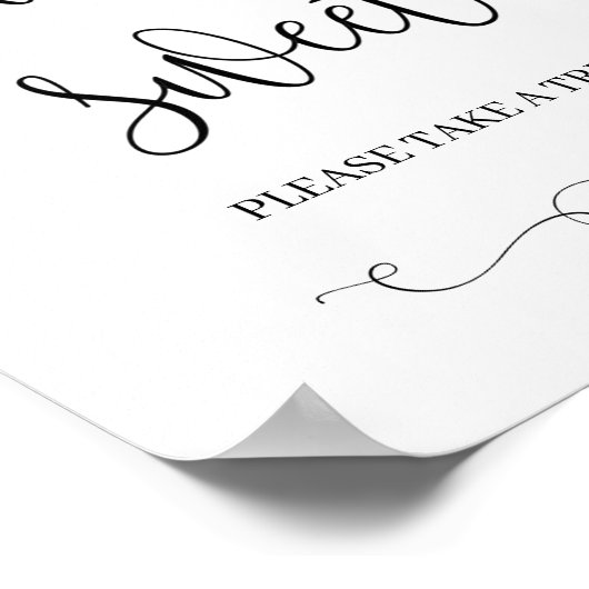 Trouw / Bruidsfeest Liefde is Zoet Bord  Poster (Hoek)