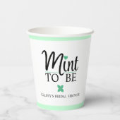 Trouw Bruidsfeest Mint to Be Papieren Bekers (Achterkant)