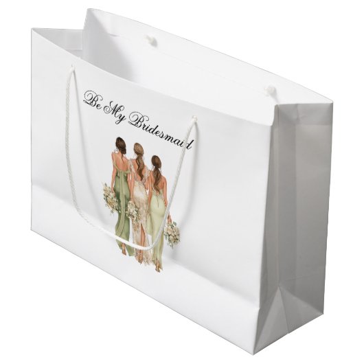 Trouw bruidsmeisje cadeautas (Voorkant Gekanteld)