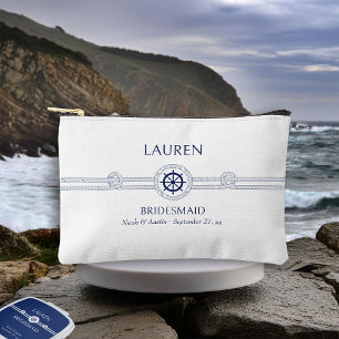 Trouw bruidsmeisje cosmetic tas met nautisch thema