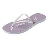 Trouw bruidsmeisje trendy mauve teenslippers (Schuin)