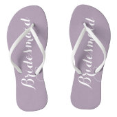 Trouw bruidsmeisje trendy mauve teenslippers (Voetbed)