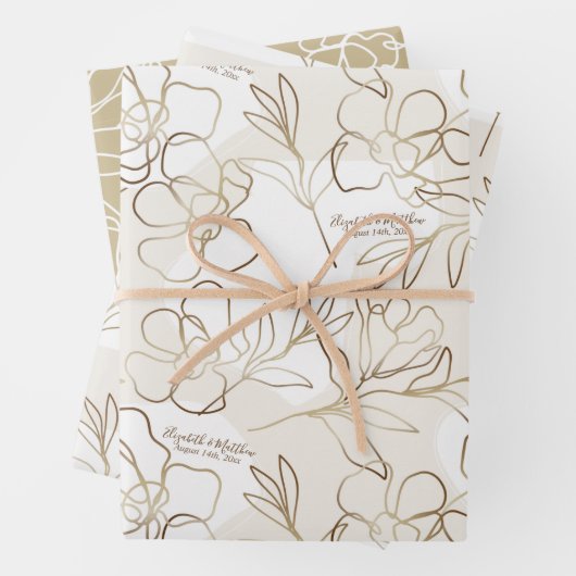 Trouw-, Bruidsmeisjesfeest Inpakpapier Set (In situ)