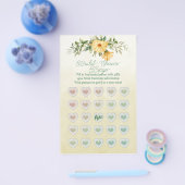 Trouw Bruiloft Bingo met Waterverf Zonnebloemen Flyer (Enkel)