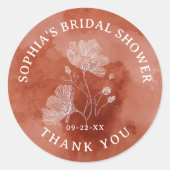 Trouw Bruiloft Dank Je Favor Ronde Sticker (Voorkant)