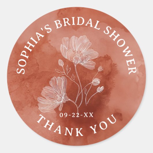 Trouw Bruiloft Dank Je Favor Ronde Sticker (Voorkant)