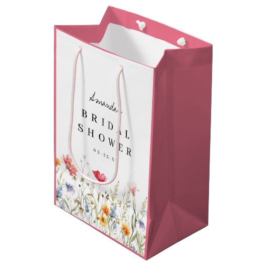Trouw Bruiloft Dank Je Medium Cadeauzakje (Voorkant Gekanteld)