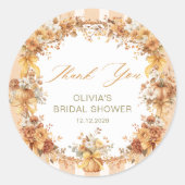 Trouw Bruiloft Dank Je Wel Ronde Sticker (Voorkant)