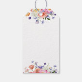 Trouw Bruiloft Dank Je Wel Waterverf Bloemen Cadeaulabel (Achterkant)