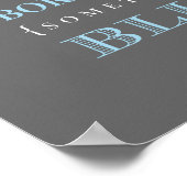 Trouw Bruiloft 'Iets Blauw' Bruidsshower Oud en Ni Poster (Hoek)