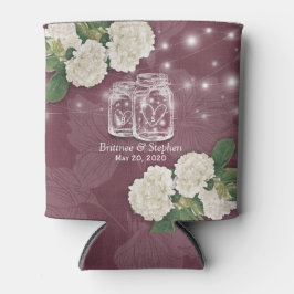 Trouw Bruiloft Mason Jars Hydrangea Slingers Blikjeskoeler