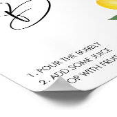 Trouw Bruiloft Mimosa Bar Bord Poster (Hoek)