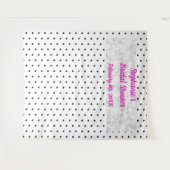 Trouw Bruiloft Monogram Naam Stippen Marmer Cool Wandkleed (Voorkant (horizontaal))