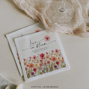 Trouw Bruiloft Servetten 'Love In Bloom'