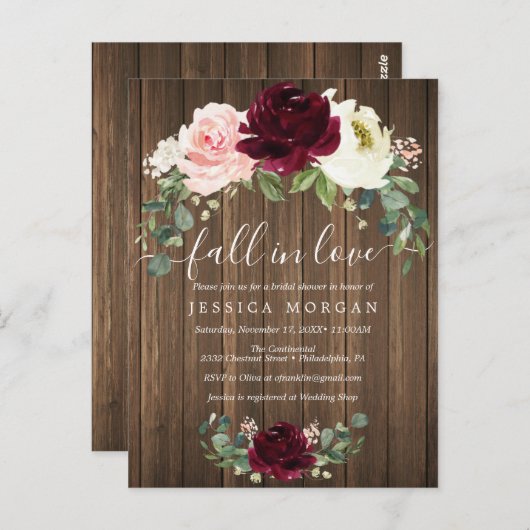 Trouw Bruiloft Uitnodiging (Voorkant / Achterkant)